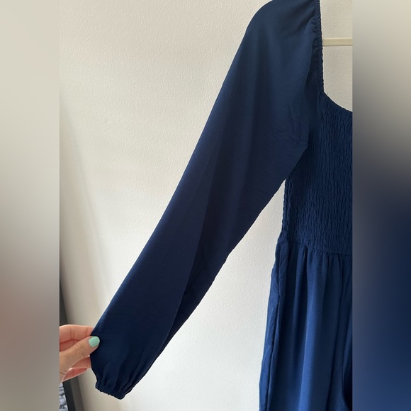 Amazon blue smock, long sleeve jumpsuit - Picture 4 of 7